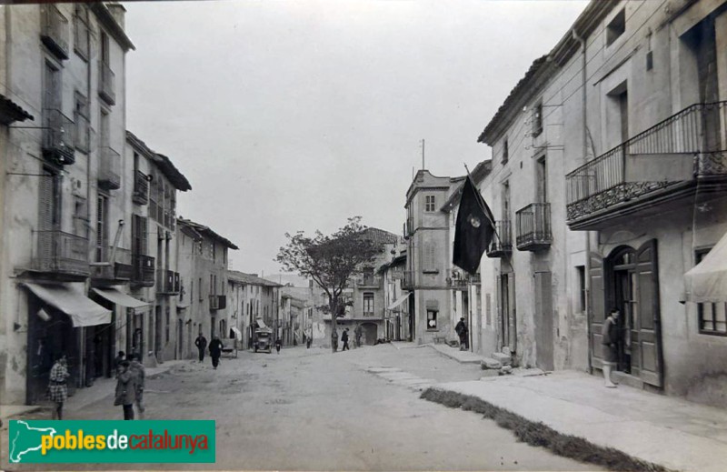 Tona - Carrer Major. Postal antiga