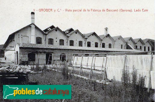 Bescanó - Fàbrica Grober. Postal 1914