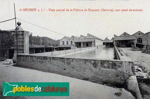 Bescanó - Fàbrica Grober. Postal 1914