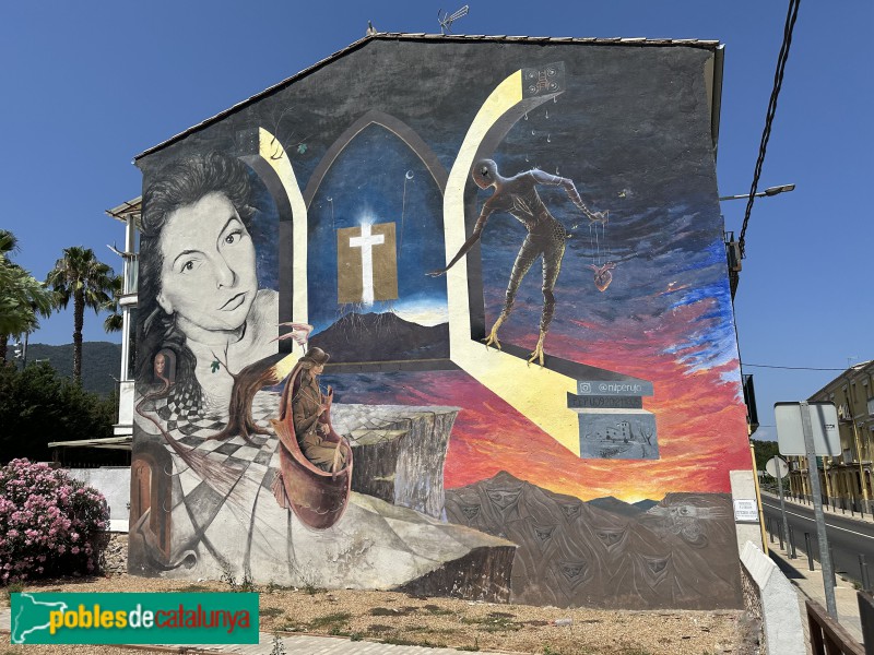 Anglès - Mural d'homenatge a Remedios Varo