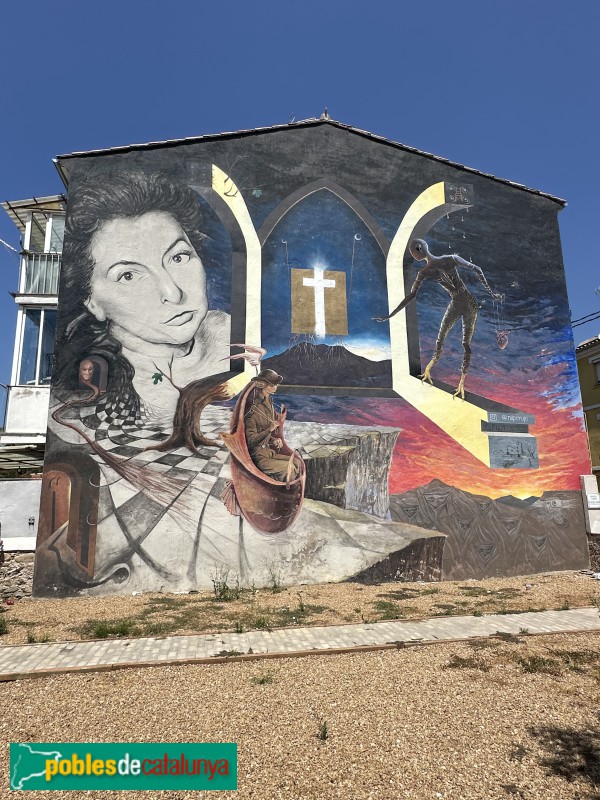 Anglès - Mural d'homenatge a Remedios Varo