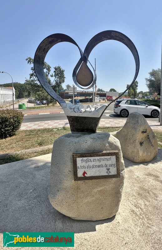 Anglès - Monument als donants de sang