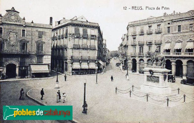 Reus - Plaça del General Prim. Postal antiga