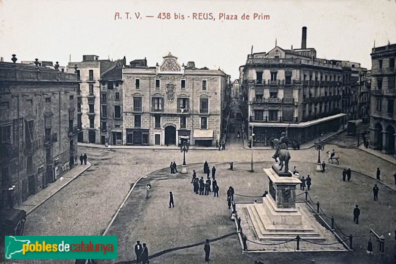 Reus - Plaça del General Prim. Postal antiga