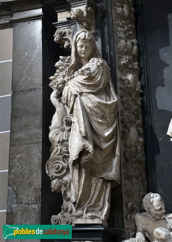 Reus - Església de Sant Pere. Capella del Santíssim. Sepulcre dels marquesos de Tamarit