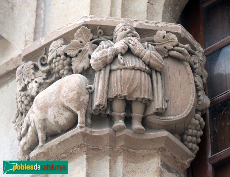 Sitges - Palau Maricel de Terra. Capitell de Pere Jou