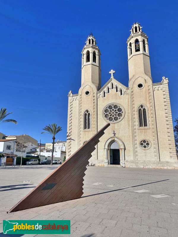 Sant Pere de Ribes - Escultura del rellotge de sol