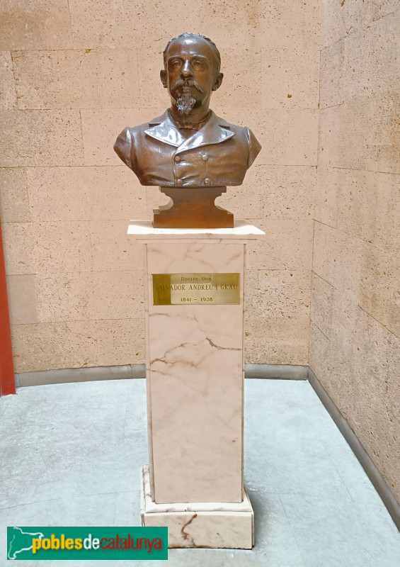 Barcelona - Pau Claris, 94. Bust del Doctor Salvador Andreu (Josep Campeny)