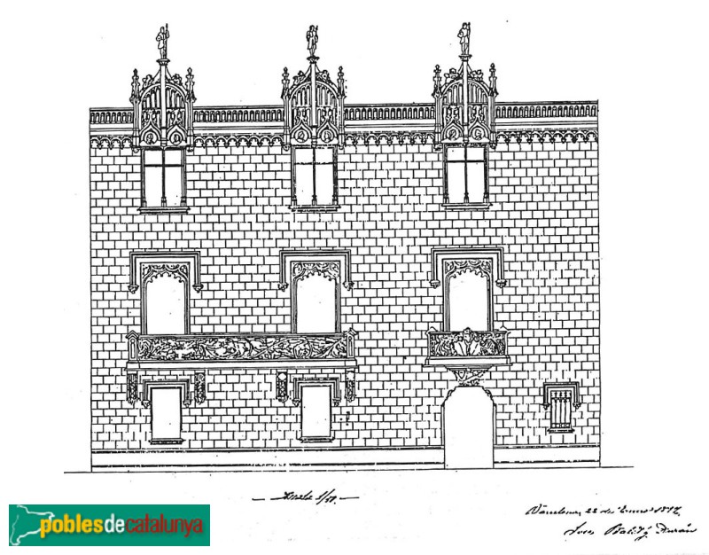 Cassà de la Selva - Casa Trinxeria. Plànol (Arxiu Municipal de Cassà de la Selva)