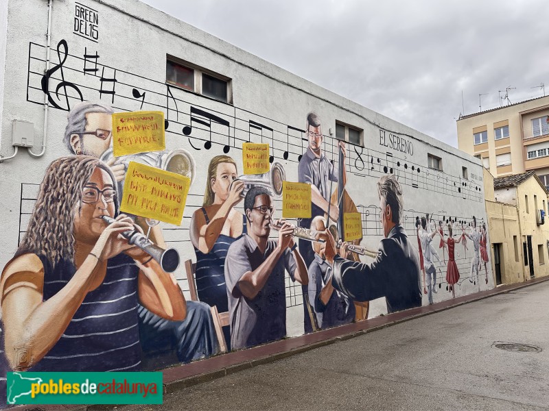 Cassà de la Selva - Mural del carrer del Molí