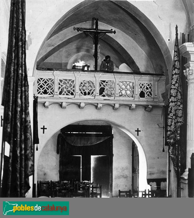 Sant Cugat Sesgarrigues - Església de Sant Cugat (Foto: <i>Josep Salvany -Fons Salvany. Biblioteca de Catalunya-</i>, 1913) Sant Cugat Sesgarrigues - Església de Sant Cugat