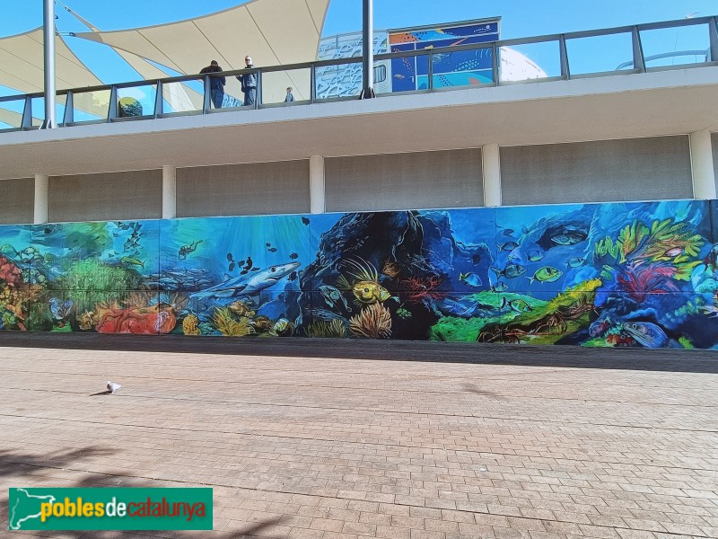 Barcelona - Mural de l'Aquarium (Foto: Anna Corcoll, 2025) Barcelona - Mural de l'Aquarium