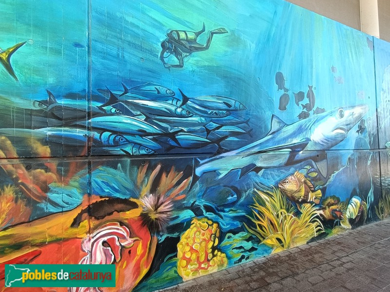 Barcelona - Mural de l'Aquarium (Foto: Anna Corcoll, 2025) Barcelona - Mural de l'Aquarium