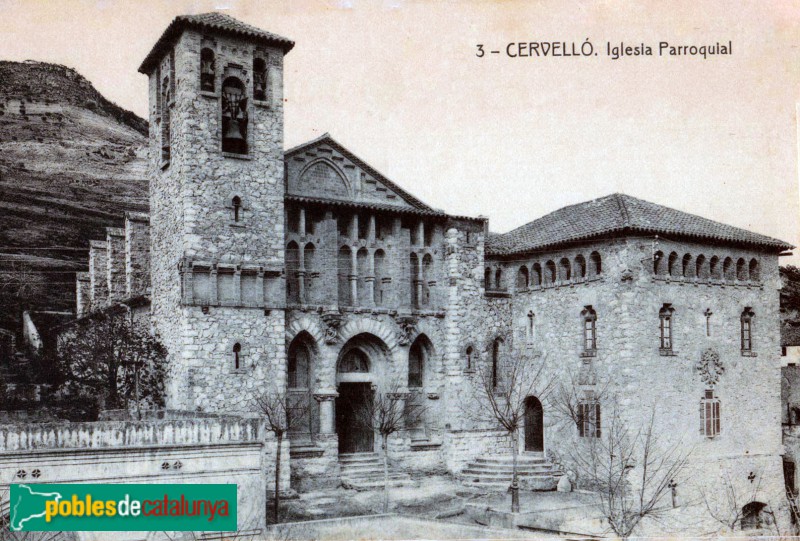 Cervelló - Sant Esteve de Cervelló. Postal antiga Cervelló - Sant Esteve de Cervelló. Postal antiga