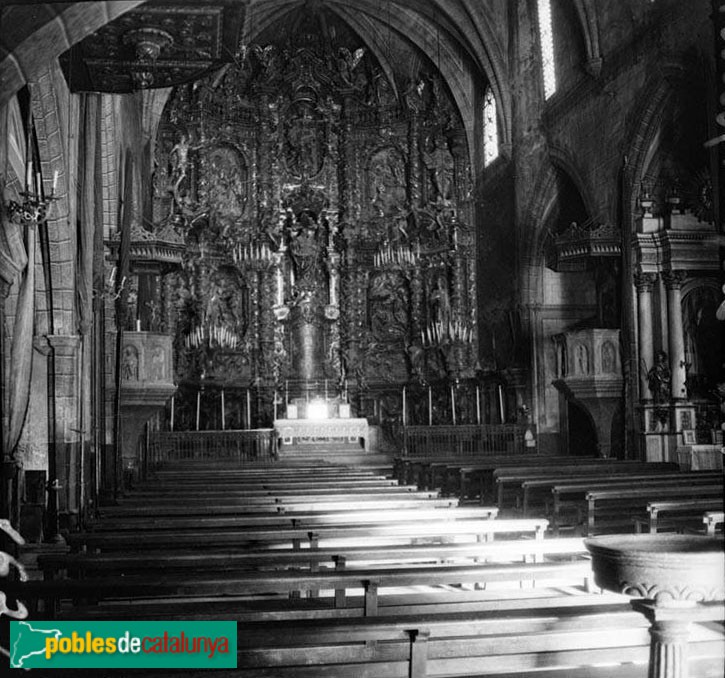 Palafrugell - Església de Sant Martí (Foto: Francesc Blasi -Arxiu Fotogràfic Centre Excursionista de Catalunya-, 1924) Palafrugell - Església de Sant Martí