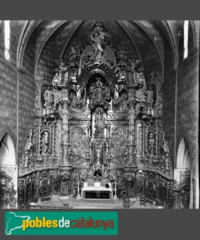 Retaule de Santa Maria de Cadaqués (Foto: <i>Carles Fargas -Arxiu Fotogràfic Centre Excursionista de Catalunya-</i>, c1920) Retaule de Santa Maria de Cadaqués