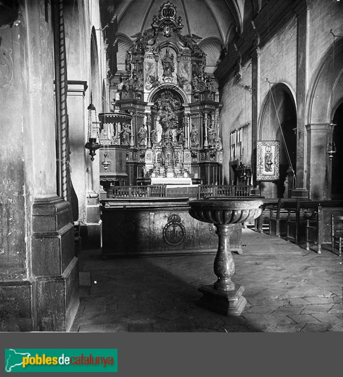 Vilaplana - Església de Santa Maria (Foto: <i>Josep Salvany -Fons Salvany. Biblioteca de Catalunya-</i>, 1924) Vilaplana - Església de Santa Maria