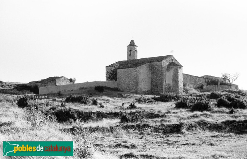 Vilaplana - Església de Sant Salvador de la Mussara (Foto: <i>Montserrat Vidal-Barraquer</i>, anys 60) Vilaplana - Església de Sant Salvador de la Mussara