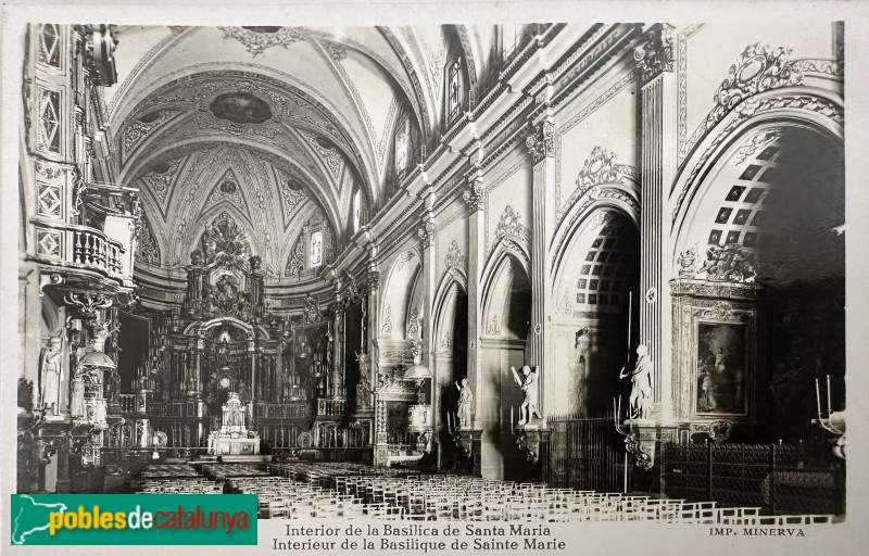 Mataró - Basílica de Santa Maria, abans de la guerra civil Mataró - Basílica de Santa Maria, abans de la guerra civil