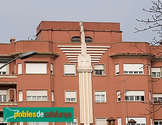 Girona - Bloc Riera Perpinyà. Façana posterior