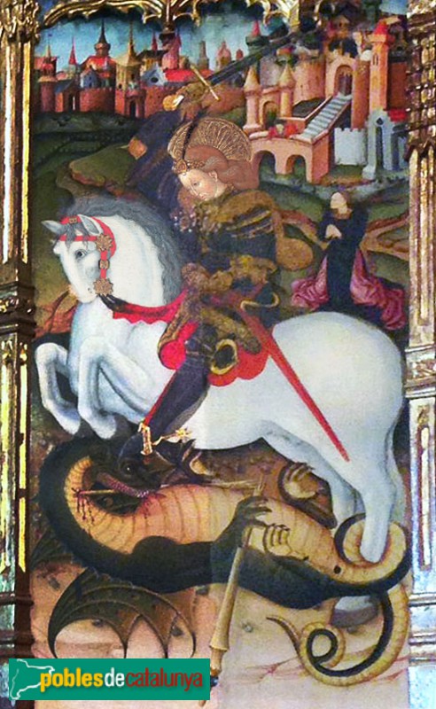 Lleida - Retaule de la Verge dels Paers. Sant Jordi