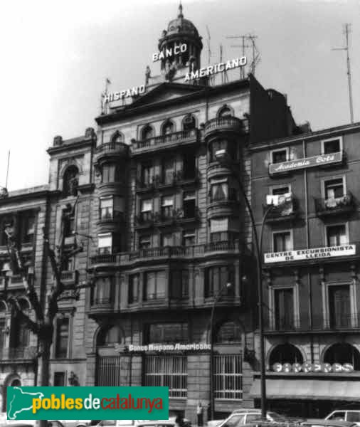 Lleida - Antiga Banca Llorens. Façana Av. Blondel