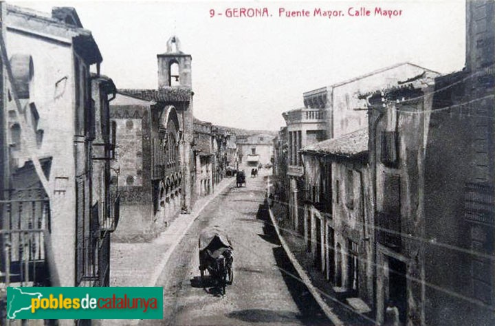 Girona - Carrer de Pont Major. Postal antiga Girona - Carrer de Pont Major. Postal antiga