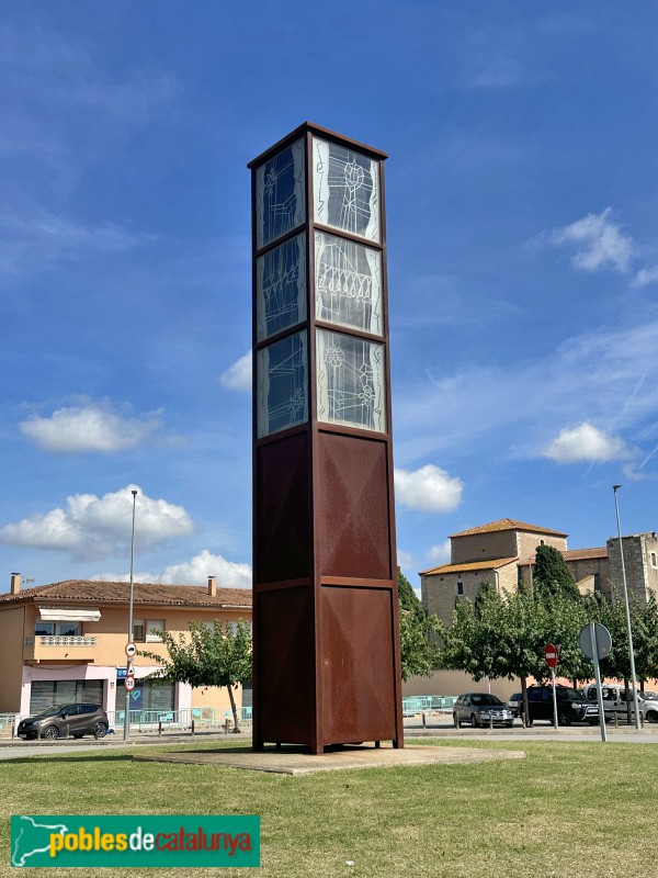 Sarrià de Ter - Escultura <i>Via Augusta</i>