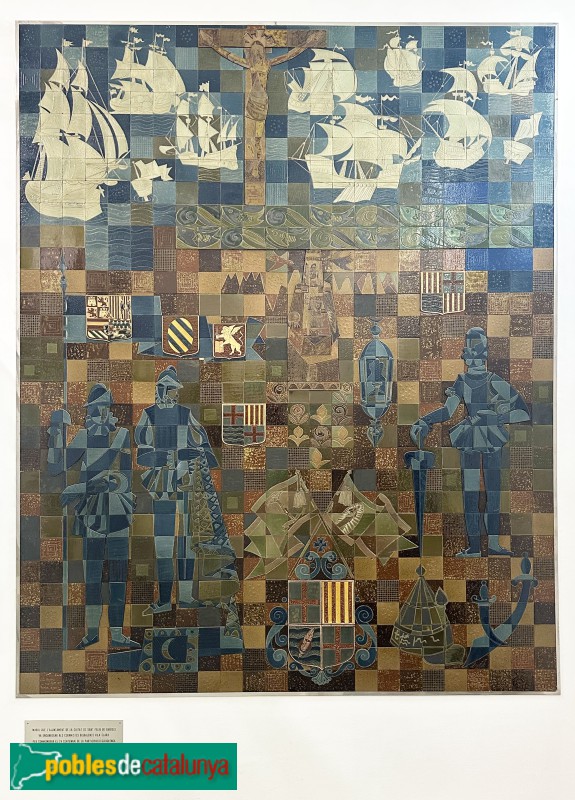 Sant Feliu de Guíxols - Ajuntament. Mural commemoratiu (Foto: Albert Esteves, 2025) Sant Feliu de Guíxols - Ajuntament. Mural commemoratiu