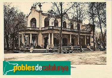 Lleida - Cafè-teatre dels Camps Elisis. Postal antiga