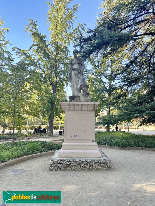 Lleida - Parc dels Camps Elisis. Rèplica de l'escultura El Forjador, de Josep Llimona (Foto: Albert Esteves, 2025) Lleida - Parc dels Camps Elisis. Rèplica de l'escultura El Forjador, de Josep Llimona
