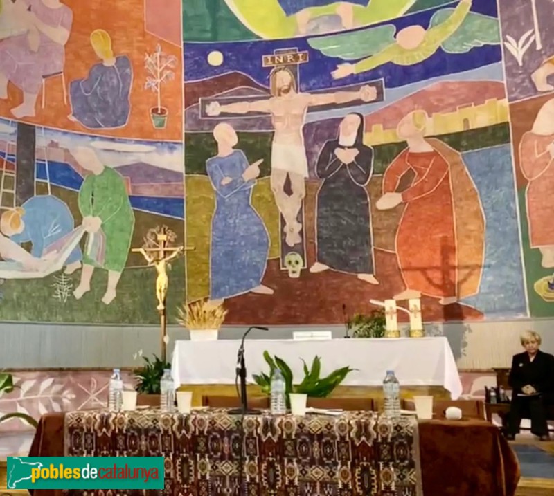 Lleida - Església de Santa Maria Magdalena. Pintures murals de Lluís Trepat