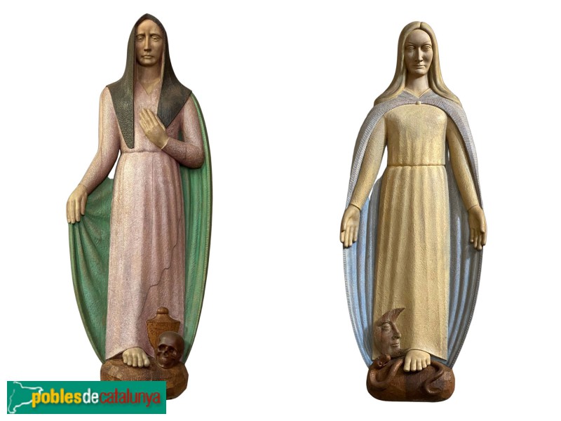 Lleida - Església de Santa Maria Magdalena. Imatges restaurades de Leandre Cristòfol