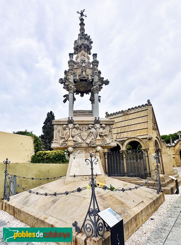 Lloret de Mar -Cementiri de Lloret. Panteó Casanovas-Terrats (Foto: Albert Esteves, 2025) Lloret de Mar -Cementiri de Lloret. Panteó Casanovas-Terrats