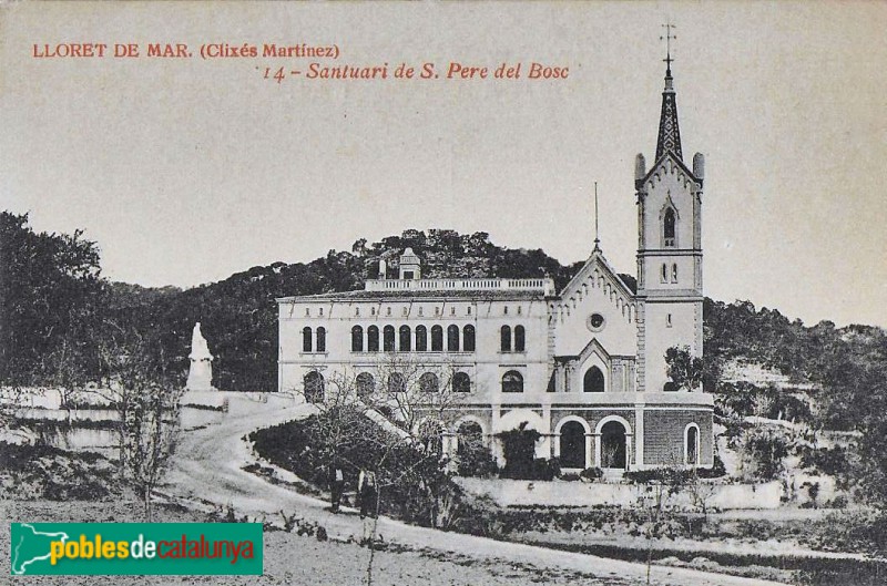 Lloret de Mar - Sant Pere del Bosc. Postal antiga