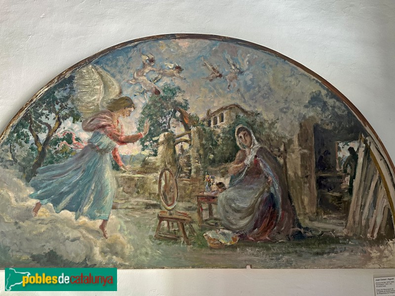 Tossa de Mar - Capella de Sant Miquel. Anunciació, de Joan Colom, 1942 (Foto: Albert Esteves, 2025) Tossa de Mar - Capella de Sant Miquel. Anunciació, de Joan Colom, 1942