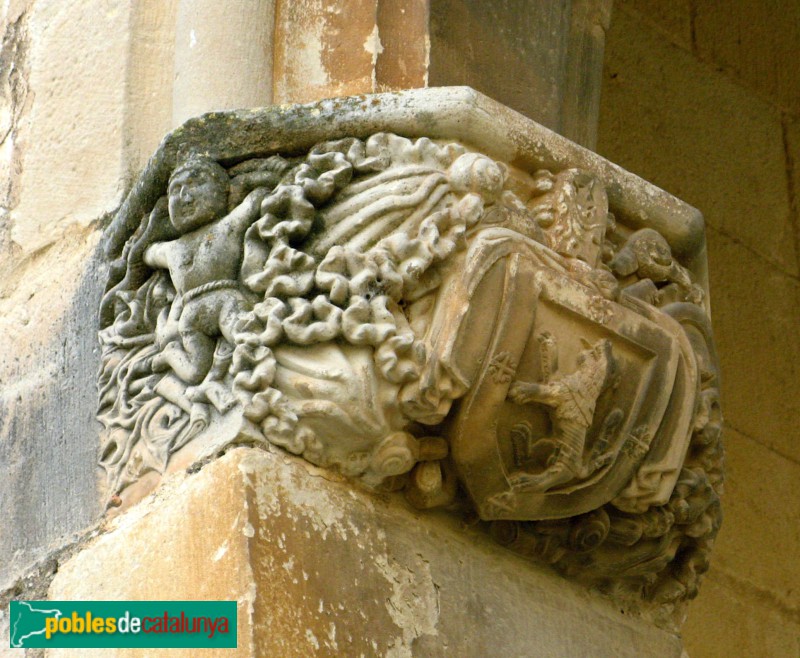 Monestir de Poblet - Porta Daurada, mènsula (Foto: Albert Esteves, 2009) Monestir de Poblet - Porta Daurada, mènsula