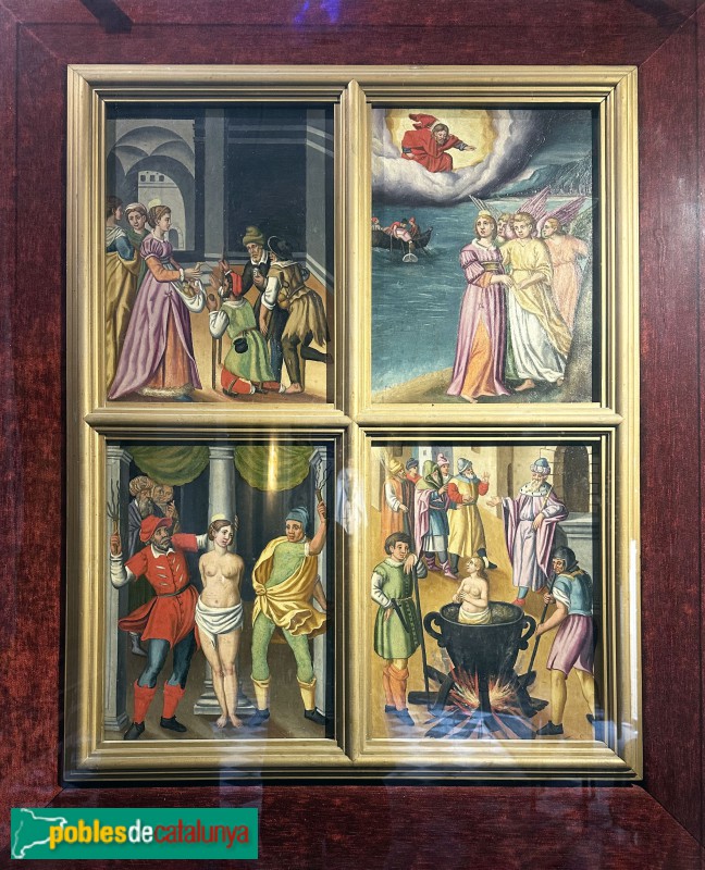 Lloret de Mar - Santuari de Santa Cristina. taules del retaule renaixentista