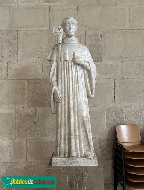 Monestir de Poblet - Sala dels cups. Imatge de sant Bernat (Foto: Albert Esteves, 2025) Monestir de Poblet - Sala dels cups. Imatge de sant Bernat
