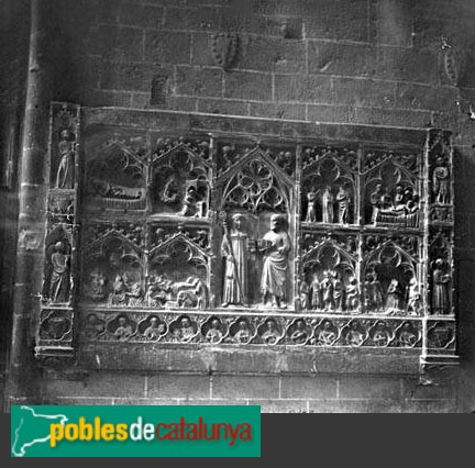 Motblanc - Retaule de Sant Bernat i Sant Bernabé (Foto: Carles Fargas -Arxiu Fotogràfic Centre Excursionista de Catalunya, 1920-1936) Motblanc - Retaule de Sant Bernat i Sant Bernabé