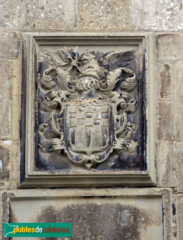 Montblanc - Casa Desclergue, escut (Foto: Albert Esteves, 2009) Montblanc - Casa Desclergue, escut