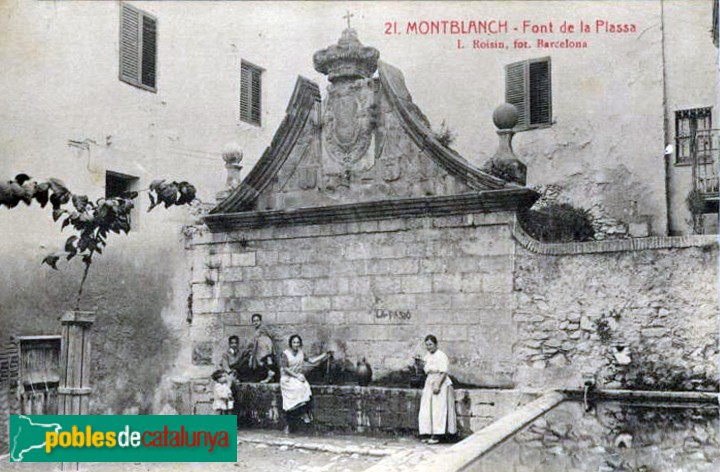 Montblanc - Font de la Vila. Postal antiga Montblanc - Font de la Vila. Postal antiga