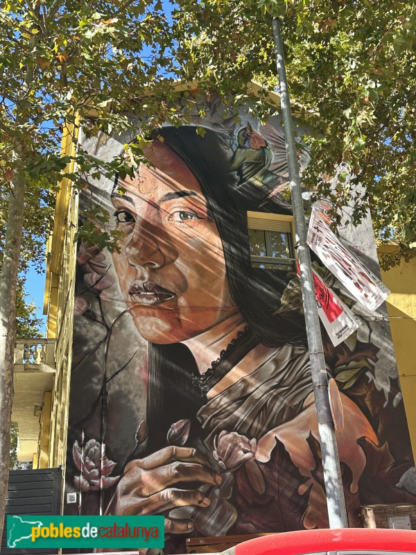 Girona - Mural <i>El dret a volar</i>