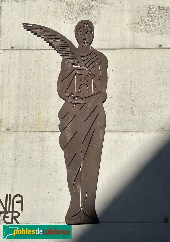 Girona - Església de Santa Eugènia. Imatge de santa Eugènia, de Josep M. Camprubí