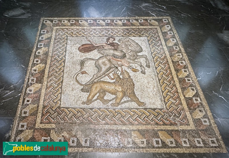 Museu Arqueològic de Catalunya- Mosaic de Bel·lerofont (finals s. III dC). Procedent de Bell-lloc (Girona)
