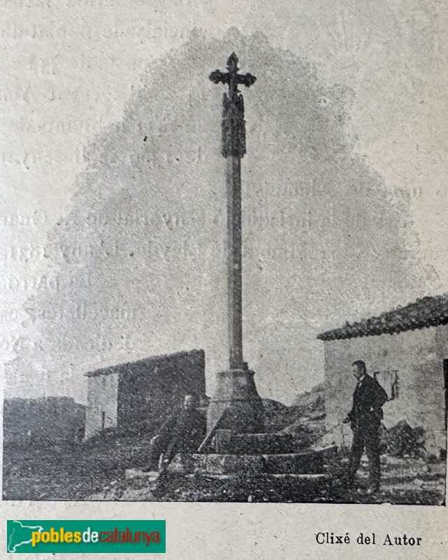 Alfés - Creu d'Alfés (desapareguda) (Ceferí Rocafort, c1913)