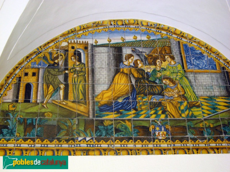 Terrassa - Plafons ceràmics del claustre de Sant Francesc