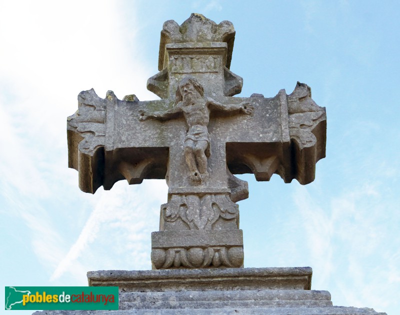 Viladasens - Creu amb capelleta de Ca l'Adroer