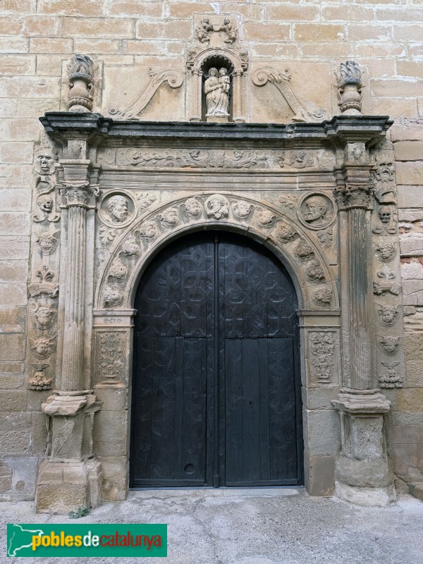 Sarroca de Lleida - Església de Santa Maria. Portada