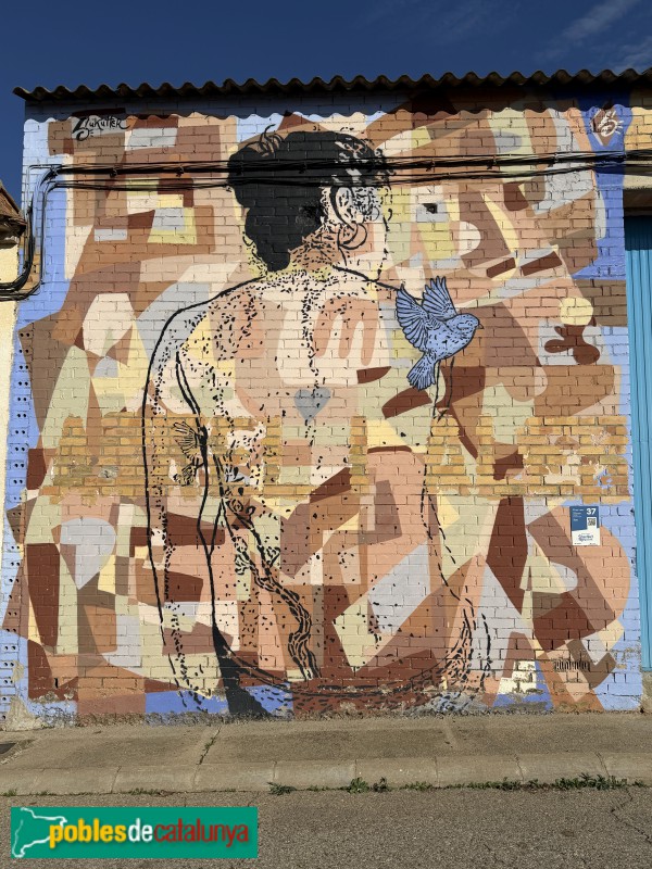 Torrefarrera - Mural <i>Arrels i ales</i> (Llukutter, 2020)